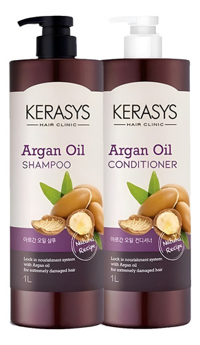 Kerasys Argan Oil Shampoo / Condicionador 2x1000ml