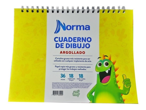 Cuaderno De Dibujo Argollado Colores Marca Norma
