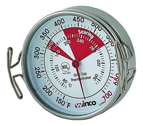 Grill Surface Thermometer With Pot Clip, 2-inch