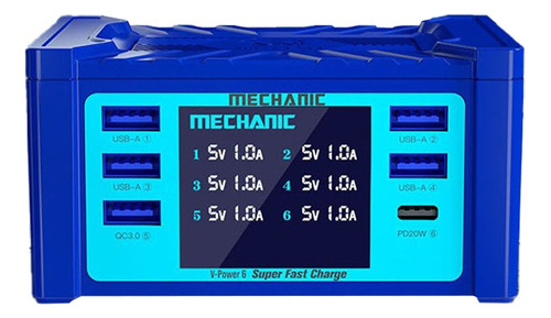 Multi Cargador Mechanic Icharge  V-power 6 Carga Rapida  