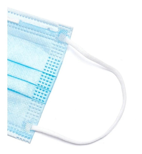 Imagen 4 de 6 de Barbijo Termosellado Triple Filtro Pack X 100 Con Elastico