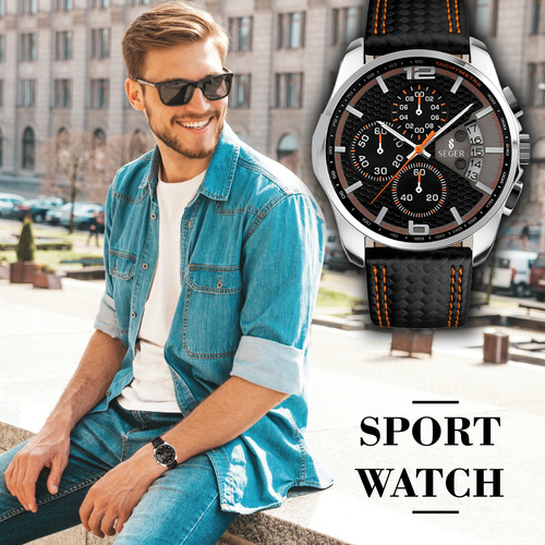 Imagen 5 de 10 de Reloj Hombre Seger 9106 Original Eeuu Elegante Casual Lujoso