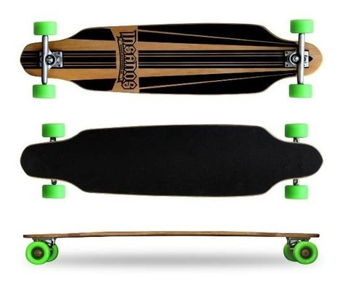 Skate Longboard 100 Abec 11 Truck Invert Blindado Rodas 78mm