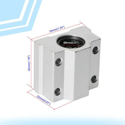 Scs8uu - Bloque Deslizante De Aluminio Rodamientos Line...