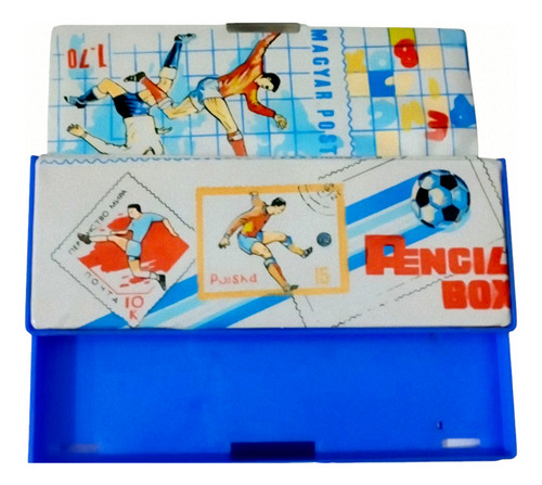 Cartuchera Retro Vintage Fútbol Azul