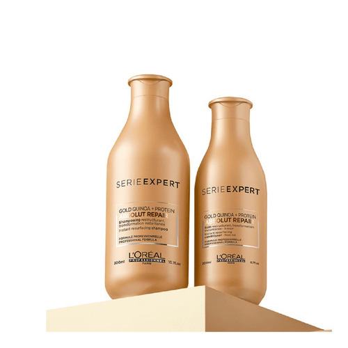 Imagem 3 de 5 de Shampoo Loreal Absolut Repair Gold Quinoa + Protein 300ml