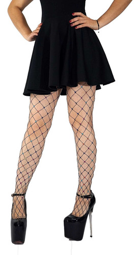 Pantimedias De Red Abierta Con Estrellas De Colores Sexy Jr6