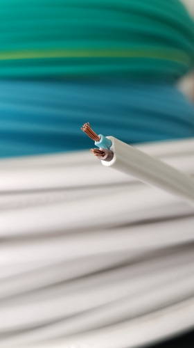 Cable Vaina Chata 2x0,75 Normalizado Iram 50 Mts Conducable Blanco