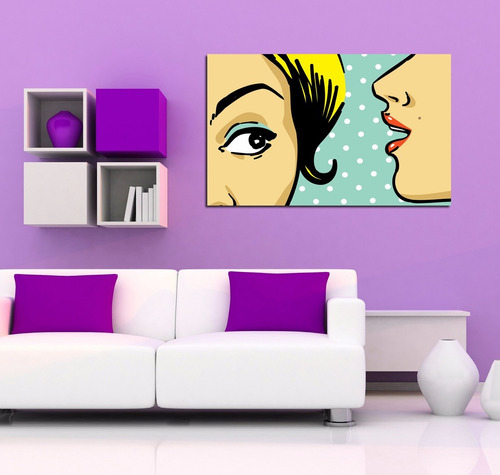 Vinilo Decorativo 20x30cm Retro Pop Art Mujeres Cartoon