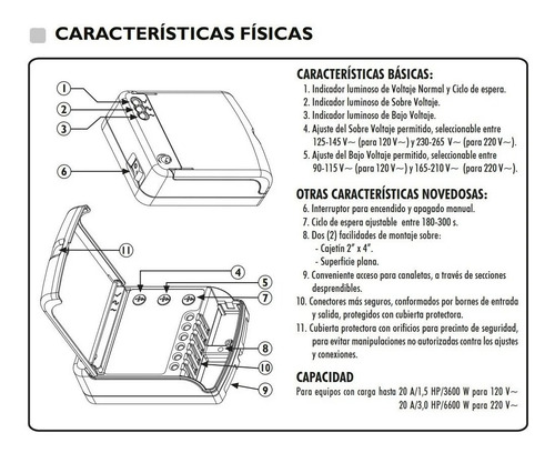 Protector De Voltaje 220v Cable Cable A/a Exceline Gsm-r220b