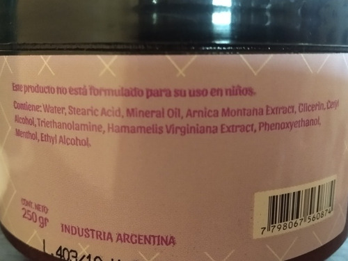 Imagen 2 de 2 de Crema Pédica Con Árnica Y Hamamelis Hierbas Del Oasis