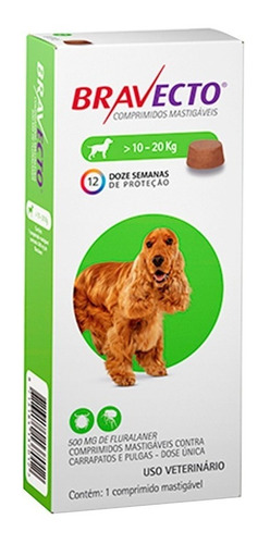 Bravecto Antipulgas Para Caes De 10 A 20kg + Brinde