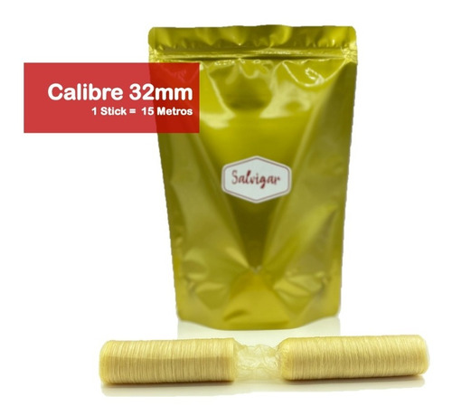 Tripa Colágeno Seca Para Embutir Salchichas 32mm- 1 Stick