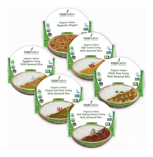 Food Earth - Paquete Variado De Seis Sabores, Listo Para Com