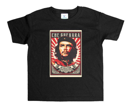 Remera Negra Adultos Che Guevara R19