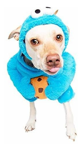 Disfraz De Perro X-large Cookie Monster Pet Krewe -