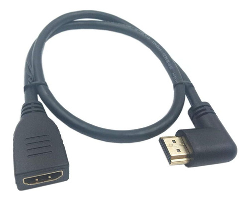 Cable Haokiang Hdmi 2.0 M/h, 1 Pie/90 Grados/60hz/4k