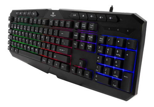 Kit Gamer Teclado Y Mouse Monster Initiation Color del teclado Negro