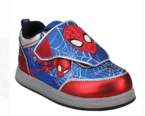 Zapatos Con Luces Deportivos Spiderman 