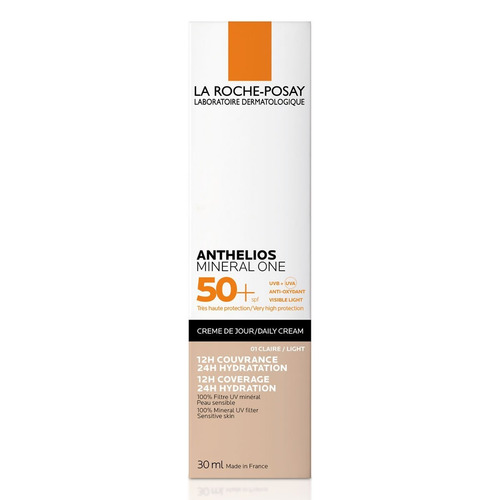 Imagen 1 de 3 de Protector solar La Roche-Posay Anthelios Mineral one N. 1 Light para rostro en crema FPS50 x 30 ml