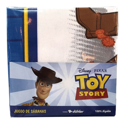 Imagen 4 de 6 de Juego Sábanas 1 Plaza 100% Algodón Toy Story Original