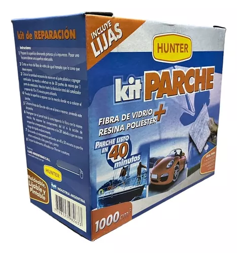 Kit Fibra Parche Reparacion Nautica/piscinas/automotor 1 Kg.