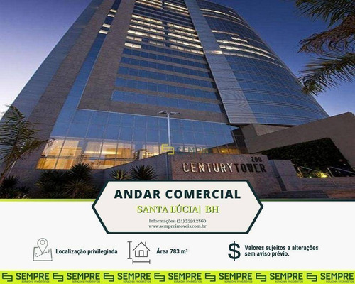 Imagem 1 de 29 de Andar Corporativo Para Alugar, 783 M² E 18 Vagas - Santa Lúcia - Belo Horizonte/mg - Ac0003