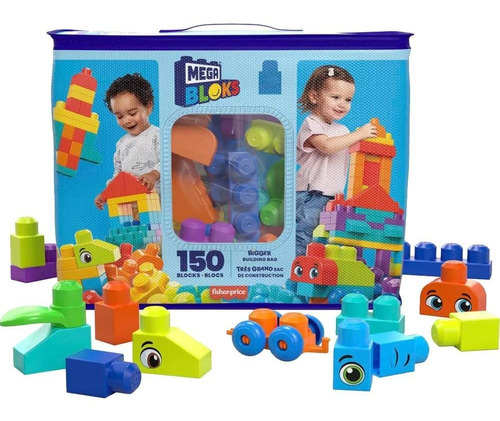 Mega Bloks Jumbo Sacola De Blocos 150 Peças - Mattel