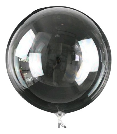 50 Unidades Balão Bubble 10 Polegadas Silicone Transparente