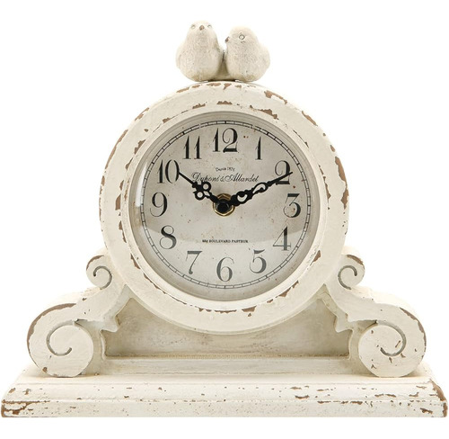 Nikky Home Reloj De Mesa De Repisa De Chimenea Vintage Con 2