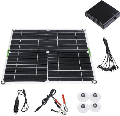 Kit Energia Solar Portatil Panele Controlador Opcional