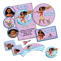 Comprar Kit Imprimible Moana Personalizado Cumpleaños Candybar