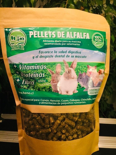 Pellets De Alfalfa, Alimento Para Conejos, Hamster, 1 Kilo.