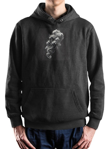 Sudadera Con Capucha Para Hombre Hoodie Negro De Nube Humo