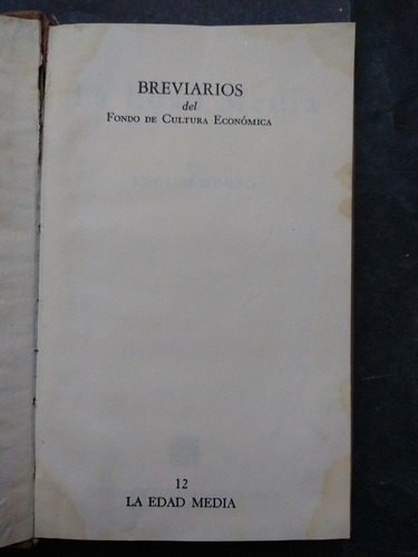Imagen 2 de 3 de La Edad Media. José Luis Romero. 51877.