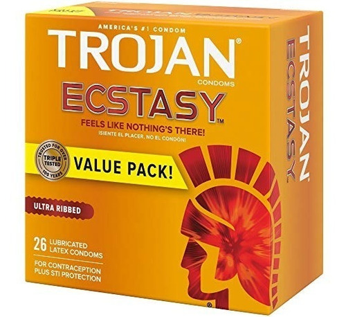 Condones Trojan Ultra Ecstasy  26pzas Placer Maximo Original