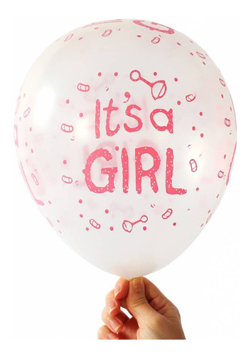 Globo Baby Shower Pack De 10unidades Its A Girl, Es Una Niña