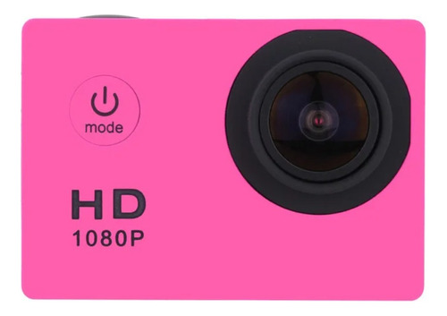 Cámara De Acción Ultra Hd 4k 1080p Wifi Resistente Al Agua Color Rosa