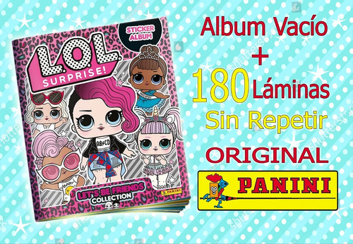 Album Lol Surprise Panini + 180 Laminas Sin Repetir