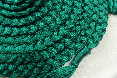 Soga Cuerda Para Hamaca Incluye Par De S Metalica Negra Color Verde Bandera Color