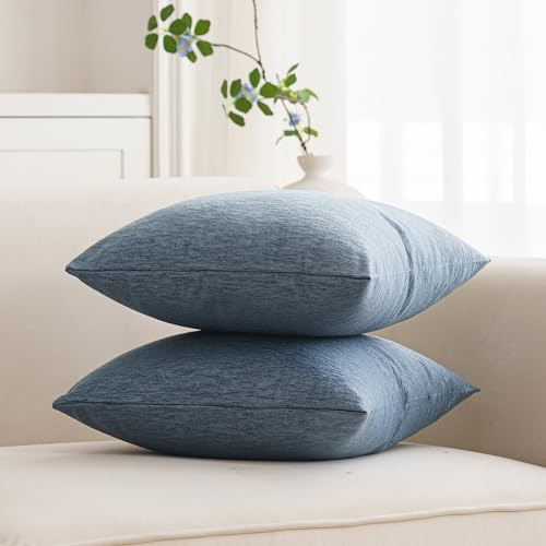Juego De 2 Fundas De Almohada Onduladas Azules 40x40 Cm