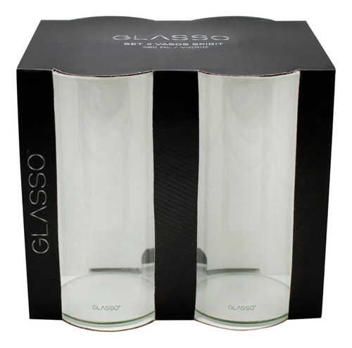 Set 4 Vaso Glasso Spirit 480 Ml Vidrio. Color Transparente