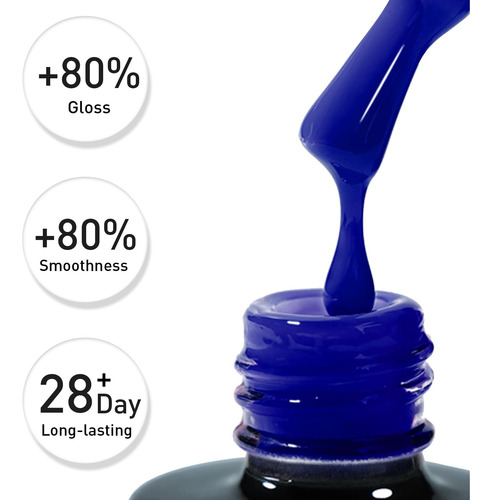 Beautilux Esmalte De Uñas De Gel Azul Real, 1 Esmalte De Gel