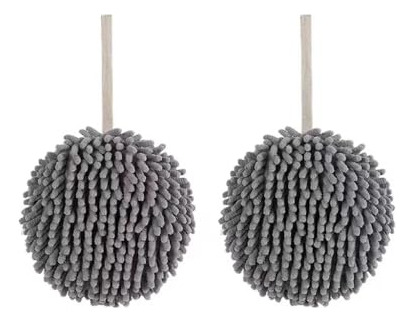 Juego De 2 Toallas Absorbentes De Felpilla Gris