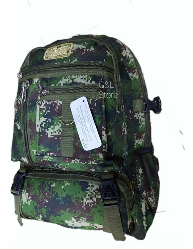 Maleta Morral Camping Camuflado 30  - 40 Litros