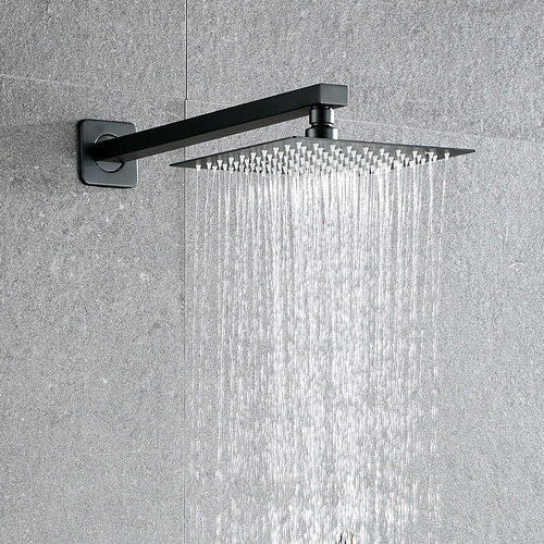 Tubo De Conexión Empotrado En La Pared Negro - Ducha Oculta