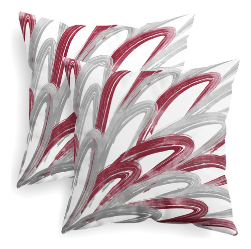 Fundas De Almohada Decorativas De Vellón Con Plumas Abstract