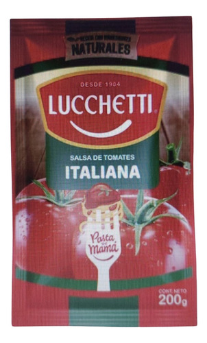 Salsa De Tomates Luchetti Italiana 200 Gr X 24 Unidades
