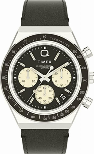 Q Timex Reloj Para Hombre De 40 Mm, Esfera Negra, Caja