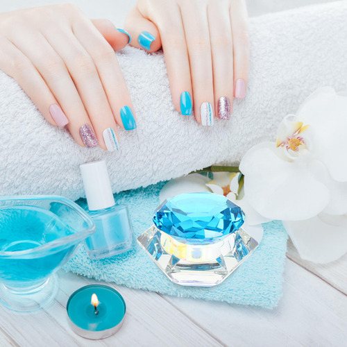 Polvo Líquido Para Manicura Nail Crystal Cup Con Tapa, 1 Uni